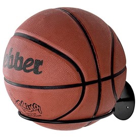 Matte Black Metal Wall-Mounted Sports Ball Display Holder, Basketball, Soccer, Football, Volleyball, Durable Wall Storage Rack Wire Shelf（2 pcs）