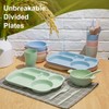 24 Pcs Wheat Straw Dinnerware Cutlery Set for Aldult Including