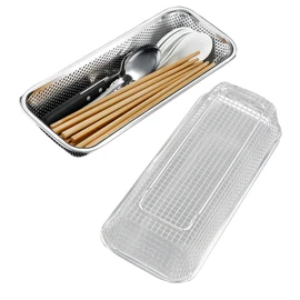 Chopstick Storage Box Stainless Steel Tableware Drying Tray Multifunctional Kitchen Utensil Drain Basket