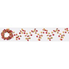 Beistle 1-Pack Decorative Gleam N Flex Autumn Leaf Garland, 25-Feet