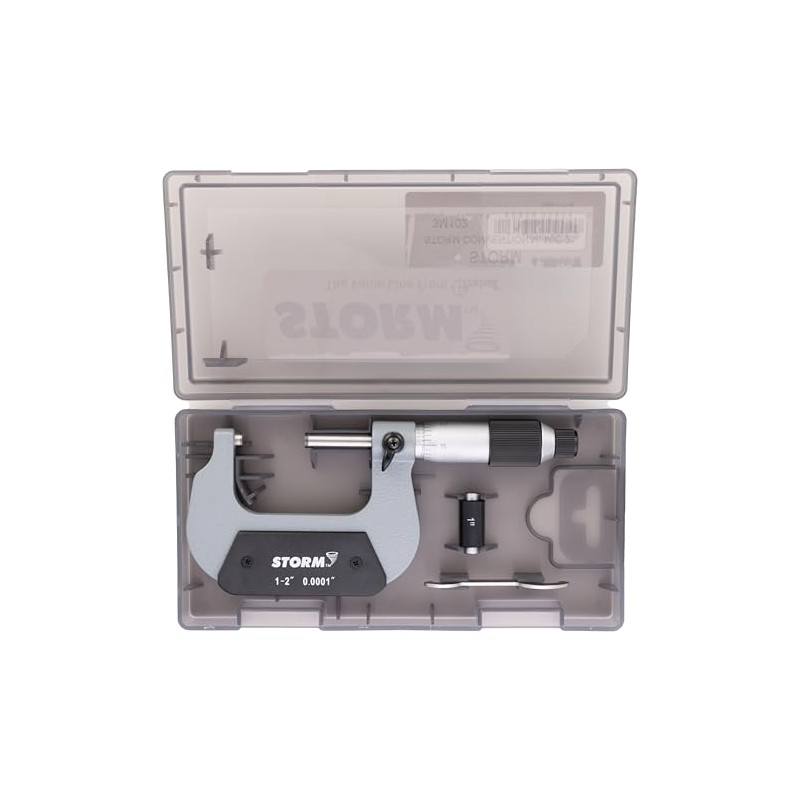 Storm 3M102 Conventional Micrometer with .0001” Vernier Scale, Range 1-2"
