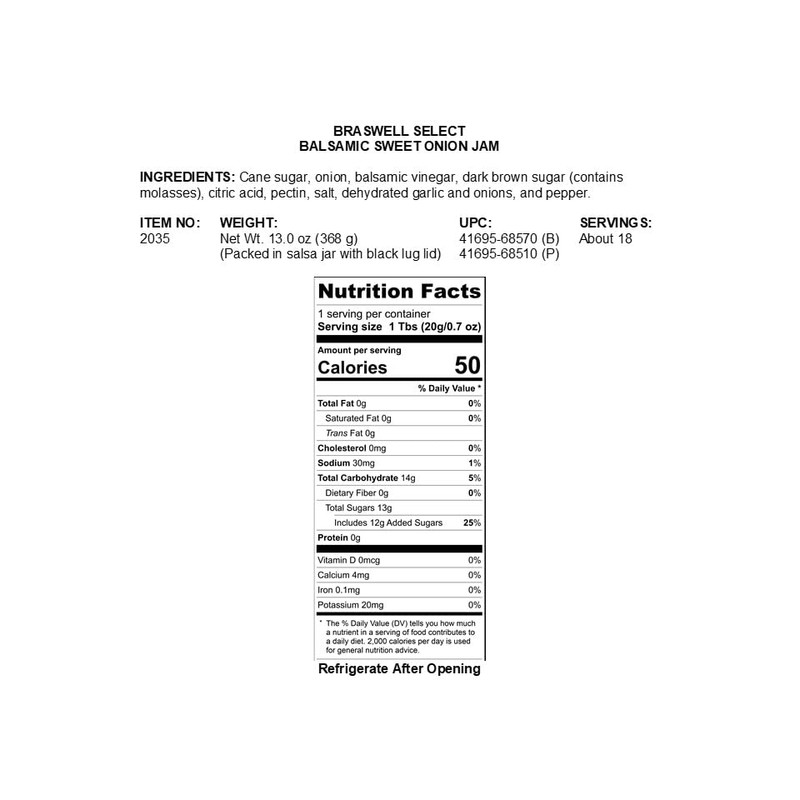 Braswell's Select Balsamic Sweet Onion Jam