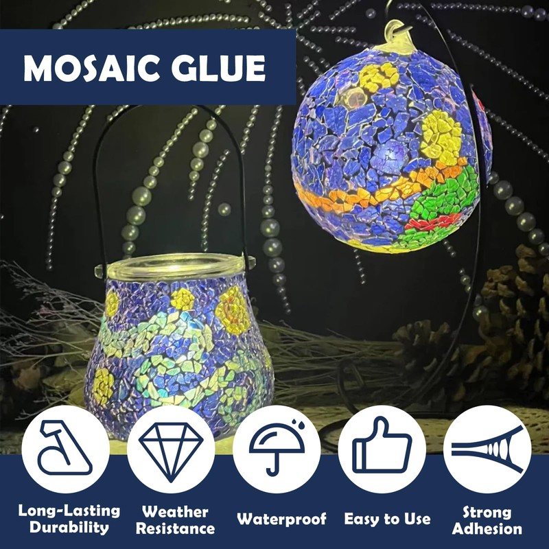 GDDP 200ml Clear Mosaic Tile Glue, Waterproof and Moisture Proof