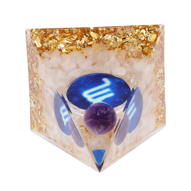 Constellation Pyramid Stone for Positive Energy Reduce Stress Chakra Resin