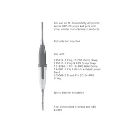 Jonard Tools AR-910672 Insertion and Extraction Tool for Front Release Contacts Size 20