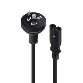 Alogic Australian 2 Pin Mains Plug to IEC C7 Power Cord, 2 Meter