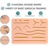 Suture Practice Pad 3-Layer Silicone with 14 Pre-Cut Wounds –