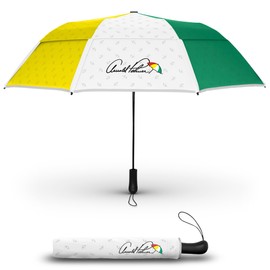 Weatherman Arnold Palmer Compact Collapsible Umbrella for Car and Backpack - Windproof, Resists Up to 55 MPH Winds - Protection From Wind, Rain & Sun (Classic)