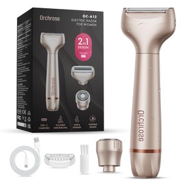 Orchrose Electric Razor for Women Painless: Electric Shaver Rechargeable Precision Hair Trimming for Body Bikini Legs Underarms Face