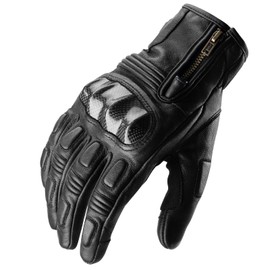 ROCKBROS Motorcycle Gloves Goatskin Bicycle Gloves Breathable, Carbon Fiber Protection, Sensitive Finger, Retro Motorcycle Gloves for Bobber, Harley Davidson, Indian, Honda Road Motorcycle Bikes