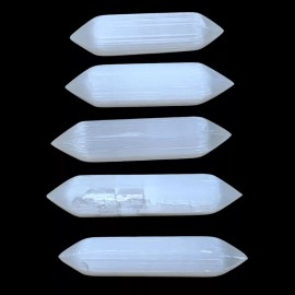 1pc, 55g-95g, 3.8"-4.1" Natural Solid Selenite Crystal Double Point, B35623