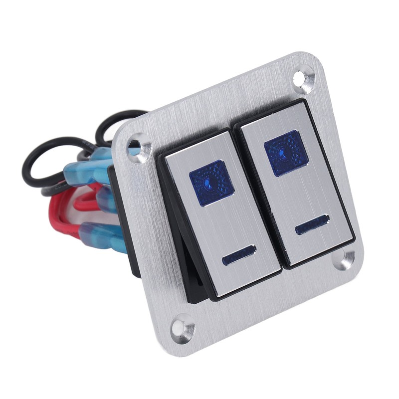 Rocker Switch Panel 2 Gang On Off Toggle Switch Panel