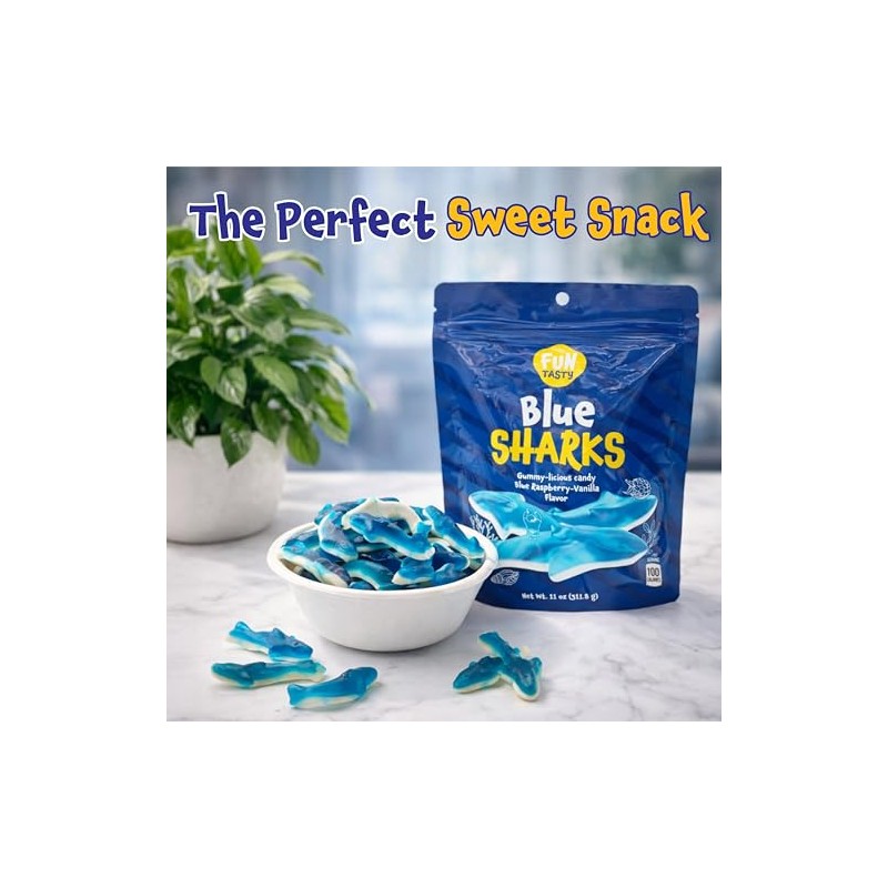 Gummy Sharks - 11 Ounce Pack - Blue Shark Gummies