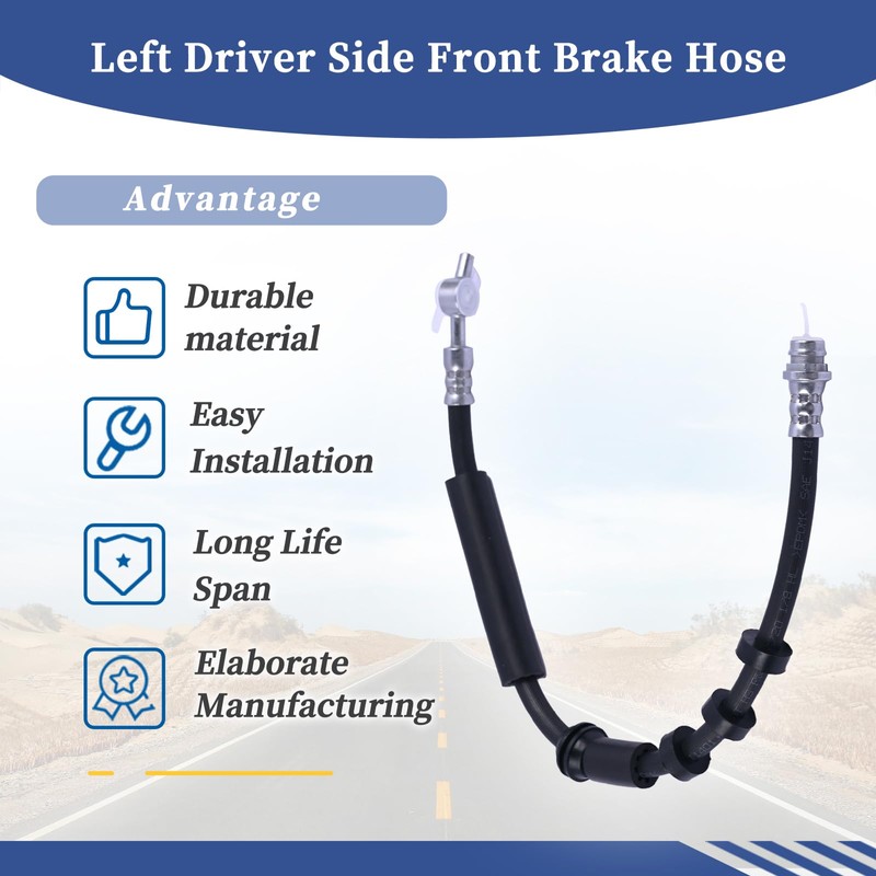 Getfarway Left Driver Side Front Brake Hose LR075355 LR059121 Compatible