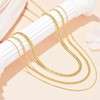 KENIY 3 Pcs Layered Gold Plated Necklaces Set Stack for