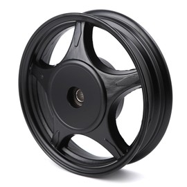 Minho MT2.15x10 Steel Rear Drum Brake Wheel Hub 10 Inch Compatible with Chinese GY6 50cc 4-stroke Engine Scooter Mopeds Taotao 50cc Sunl 50cc,Black Finish,5-spoke Wheel Rim