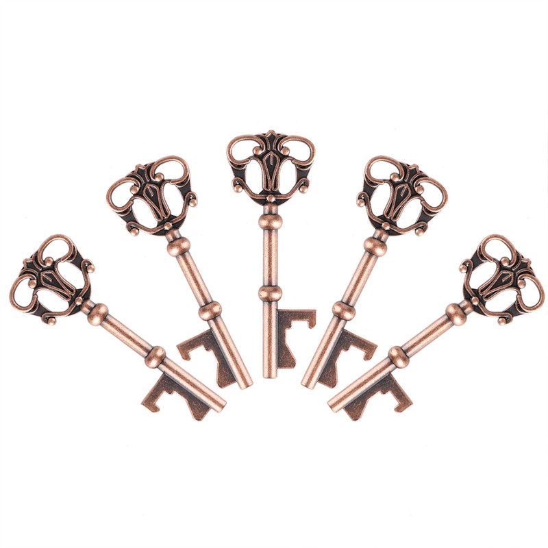 50Pcs European Style Zinc Alloy Key Shape Wedding Beer Bottle