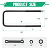 Racewill 12 inch Square Bend U-Bolt Kits, Heavy Duty Steel
