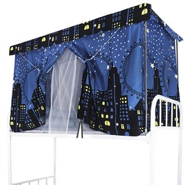 BAO CORE Bed Curtain Bunk Bed Dormitory Mid-Sleeper Bed Tent Curtain Cloth Canopy Spread Blackout Curtains Dustproof Mosquito Protection Screen Net Student Home Mosquito Net