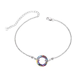 Women's 925 Sterling Silver Friendship Bracelets with Crystals Birthday Christmas Gift for Her Women Girlfriend Sister Daughter, Crystal Sterling Silver, Crystal