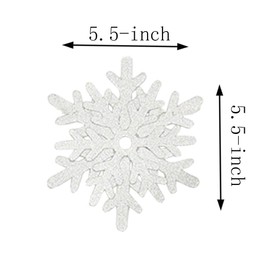 Merry Christmas Banner with Gold Glitter Snowflake Garland for Christmas Holiday Party Decorations by GotGala