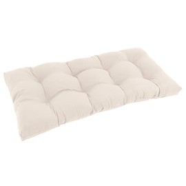 Blazing Needles Indoor Twill Tufted Loveseat Cushion, 42" x 19", Natural