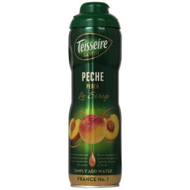 Teisseire Peach Syrup 20.3 fl oz for flavoring tea, for sodas and more. French import, Peach