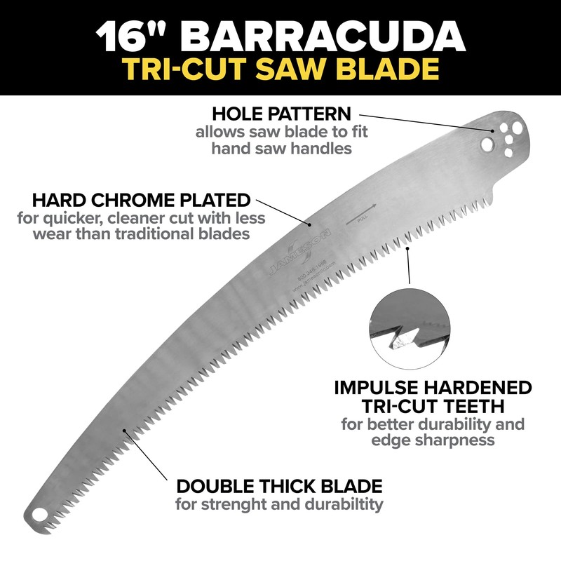 Jameson SB-16TE 16-inch Barracuda Tri-Cut Replacement Blade for Pole and