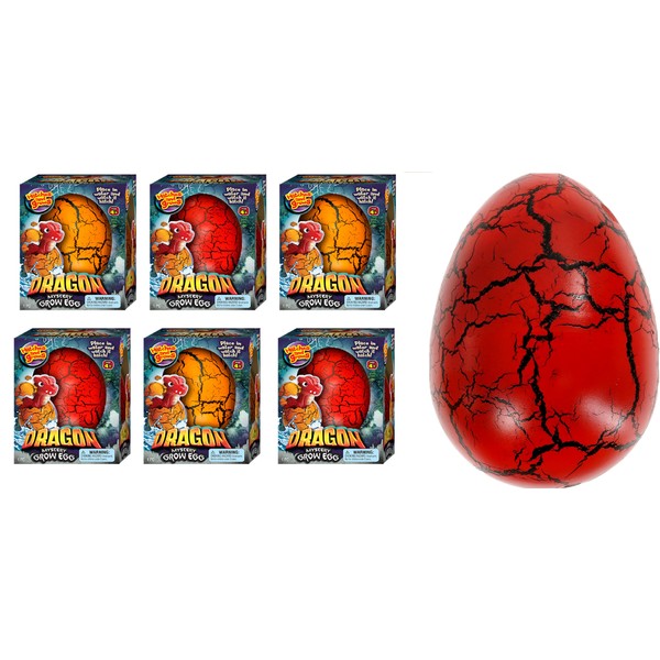 JA-RU Giant Hatching Dragon Egg Water Growing Toys (6 Dragon