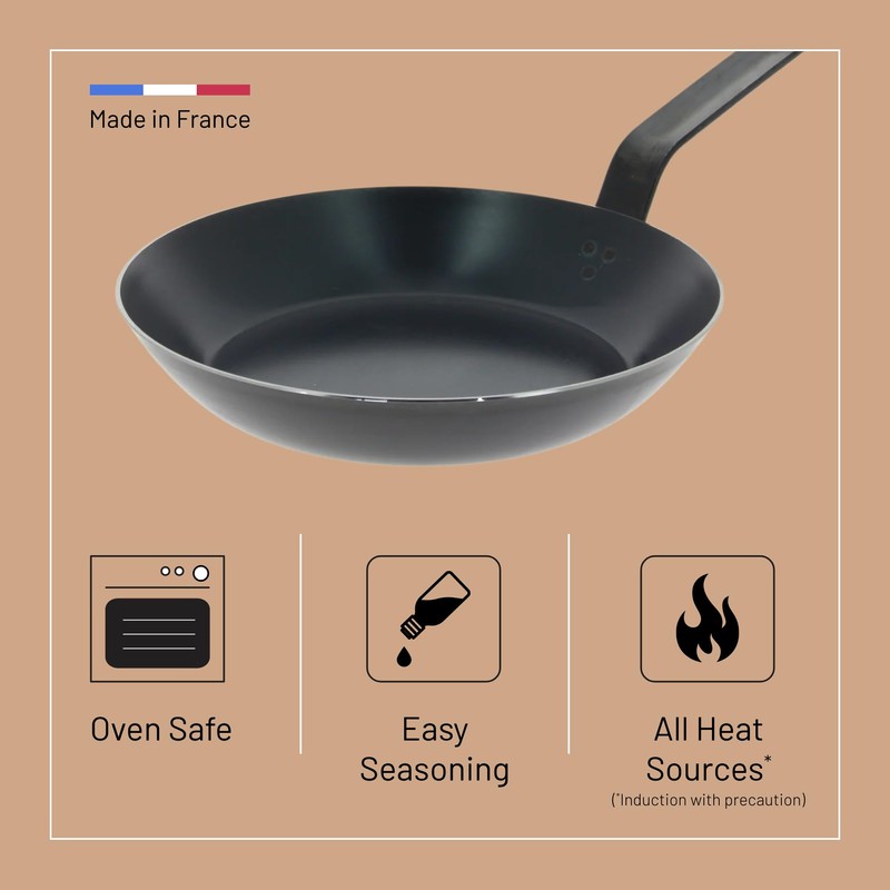 de Buyer - Blue Carbon Steel Fry Pan 2mm Thick