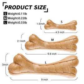 Dog Toys for Aggressive Chewers， Indestructible Durable Dog Chew Toys, Dog Toys for Aggressive Chewers Wishbone Durable Dog Chew Toy (M)