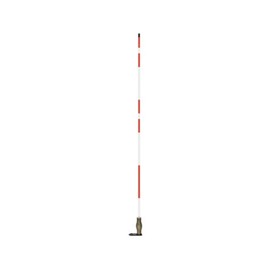 Hydrant Marker, 5 ft., Fiberglss, White/Red