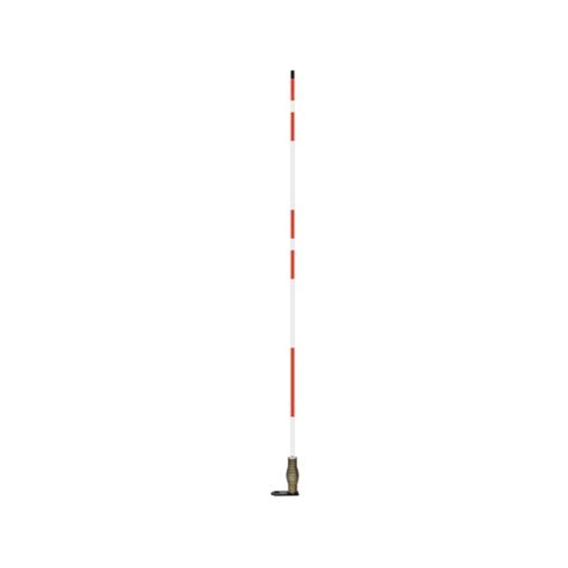 Hydrant Marker, 5 ft., Fiberglss, White/Red