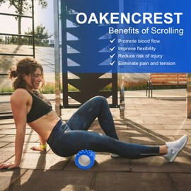 Fascia Roller with 3D Texture Massage, Foam Roller Massage, Massage Roller, Fitness Roller, Sports Roller to Relieve Muscle Tension, for Back, Spine, Back, Legs, 30 x 8 cm (Dark Blue)