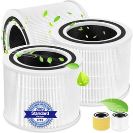 3Pack Core 200S Replacement Filter for LEVOIT Core 200S Smart WiFi Air Purifier, 4-Stage Core 200S Air Filter Activated Carbon,H13 True HEPA Filter Replacement Part# Core 200S-RF【 Not for Vista 200】