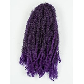 DreadLab - Synthetic Afro Braiding Hair Curly Twist (#7TT Black - Purple Transitional)