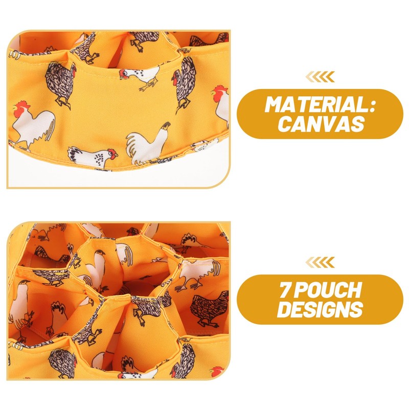 TOVINANNA Countertop Egg Holder Canvas Egg Collection Basket Farmhouse Style