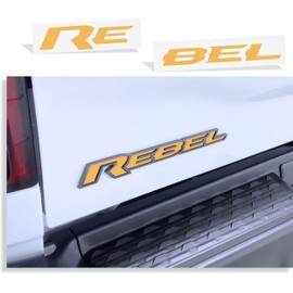 Reflective Concepts Rebel Tailgate Emblem Inlay Decal Sticker - 2019-2025 Ram 1500 Rebel - (Color: Reflective Gold)