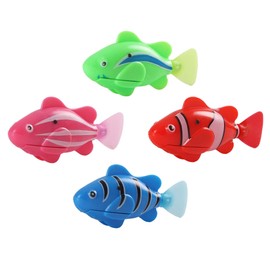 iwobi 4 Pcs Electric Artificial Moving Fishes Cat Interactive Toy,Cat Teasing Toy Kitten Toys