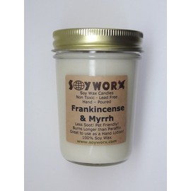 Frankincense & Myrrh 8 Ounce 100% Soy Candle