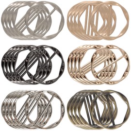 HOZEON-Men's 30 Pcs Scarf Ring Clips, Silk Scarf Ring Clip, T Shirt Ring Clips Waist Buckle Clip Metal Circle Buckle Ring Holder For Clothes, Hat, Belt Fashion Decor, 6 Colors Small Multiple Colour