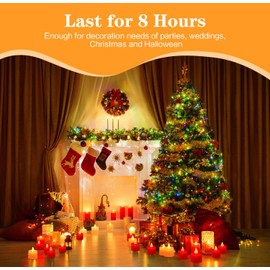 KOABY 25/50/100/200 Pack LED Tea Lights, Last 8 Hours, No Flickering No Timer Flameless Candles Battery Operated, for Decor(25 Pack,Warm Yellow)