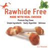 LuvChew Premium Dog Chew Bones, Made with Real Chicken, Rawhide