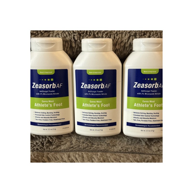 3x ZeasorbAF Anti Fungal Athlete's Foot Powder - 2.5 fl