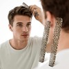 4pcs/Set Leopard Print Professional Hair Styling Comb - Durable ABS