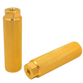 YMWALK 2er-Set Alu-Fahrradpedale für BMX/MTB & Mountainbikes, rutschfest & robust, Sport -Tricks, 3/8-Zoll-Achse, Stunt-Pedale mit Fußrasten (Gelb)