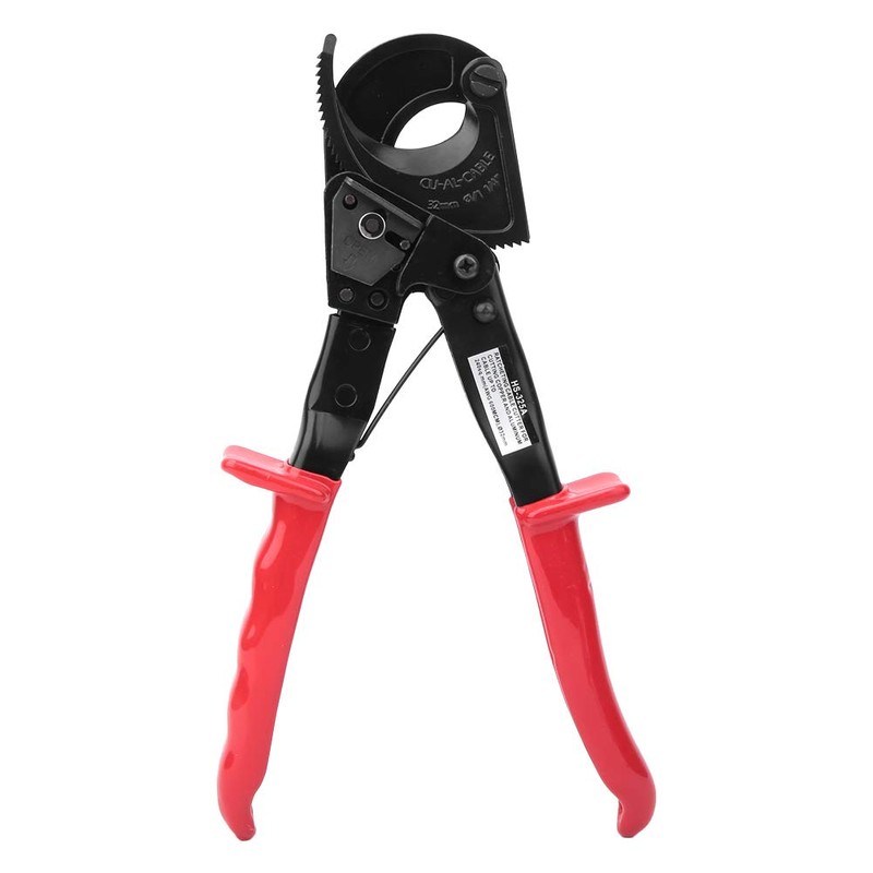 Ratchet Cable Cutter, HS-325A Insulated HCS Copper Aluminum Cutting Tool,
