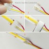 Biantie La 3-Pin 10mm COB LED Strip Connector Kit for