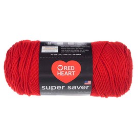 Craft County Size 4 (Medium) 100% Acrylic Fiber Yarn – Variety of Color and Pattern Options – for Crochet, Knitting, and Weaving (Cherry Red)
