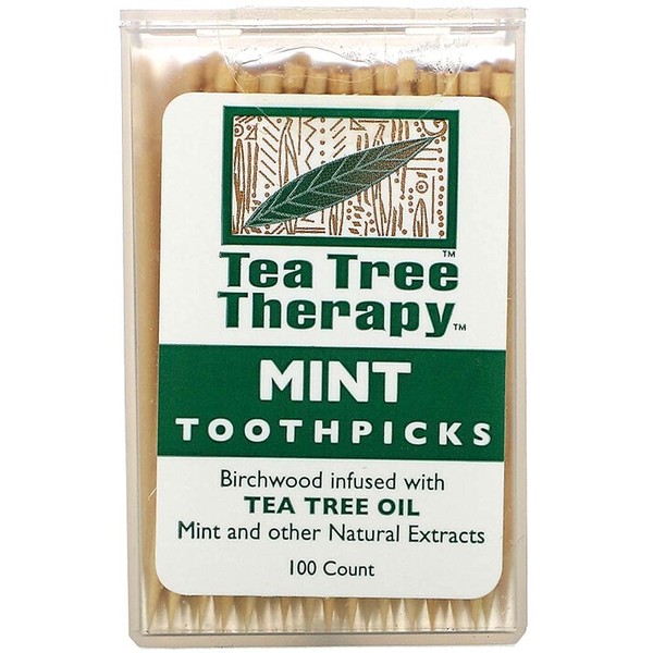 Tea Tree Therapy, Toothpicks Mint Tea Tree, 100 Count